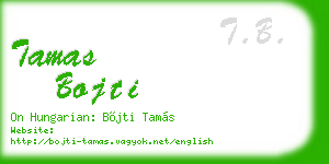 tamas bojti business card